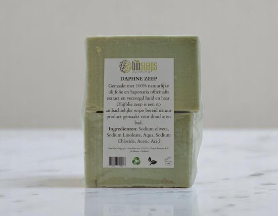 Natuurlijke Daphne Zepen - Cadeau Set - Handmade Olijfzeep – Voor Huid & Haar – Handgemaakt - 2x 125g - Zeepjes - Zeep - Zeeptabletten