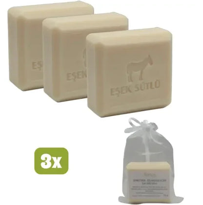 3x Gestampte Steen Zeep – Ezelinnenmelk Mijn winkel