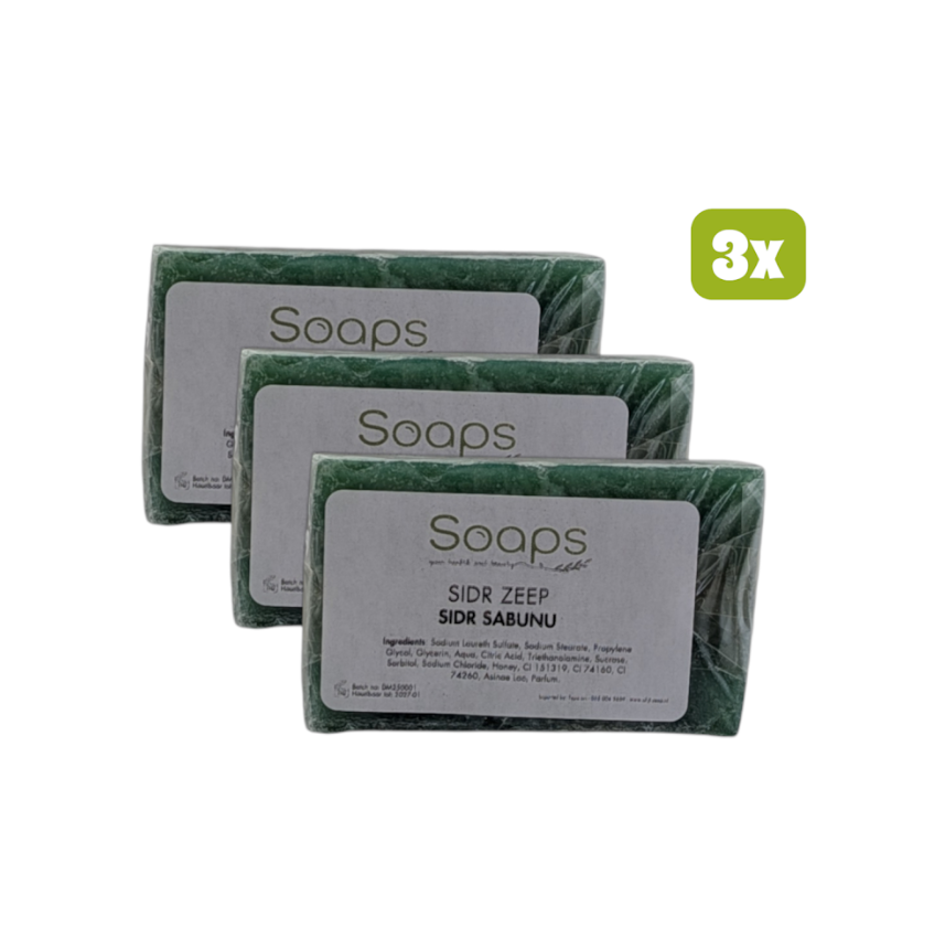 3X Natuurlijke Glycerine Zeep - Sidr Zeep met Honing - 125g p/s Olijfzeep.com