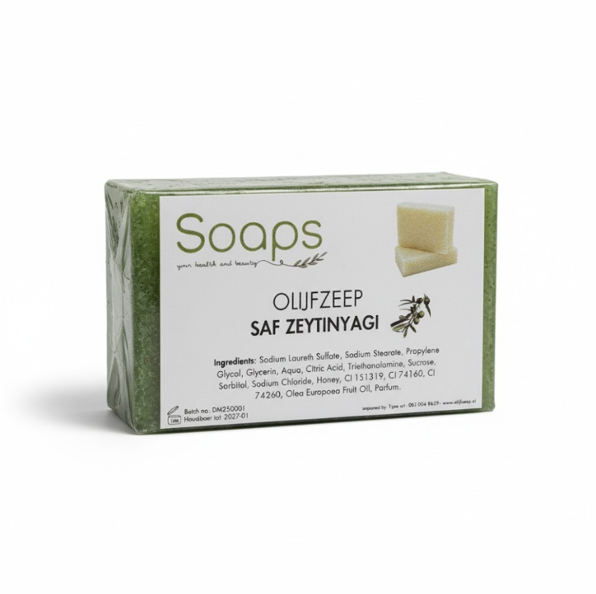 3x Natuurlijke Glycerine Zeep - Olijfzeep met Pure Olijfolie en Honing Olijfzeep.com